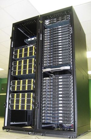 racks of commodity computers