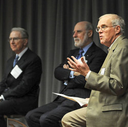 Qualcomm's Irwin Jacobs, Google's Vinton Cerf, and Stanford's John Hennessy