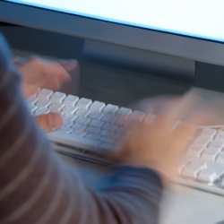 speed typing on a computer keyboard