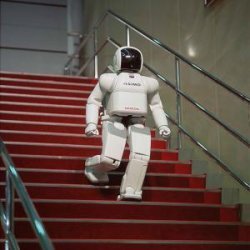 Asimo robot descending stairs