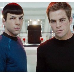 Zachary Quinto and Chris Pine in 'Star Trek'
