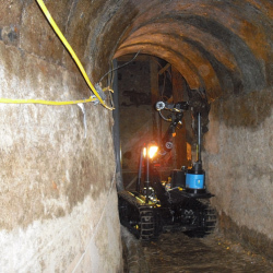 robot in tunnel