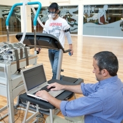 University of Houston Professor Ioannis Pavlidis calibrating the number of calories burned