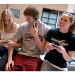 students texting after school