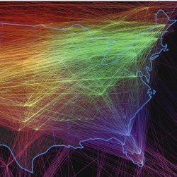 visualization of U.S. Internet connections