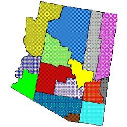 map of Arizona counties