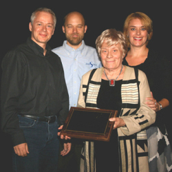 Marta Haberman with the Influential Educator Award