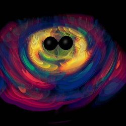 black hole collision simulation