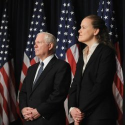 U.S. Defense Secretary Robert Gates and Undersecretary for Policy Michele Flournoy