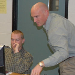 student Boe Jensen and Montana State University Assistant Professor Brock LaMeres