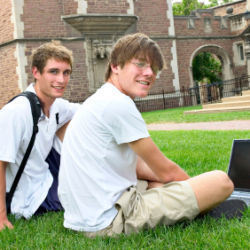 students with laptop