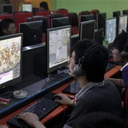 Internet cafe in Shanghai