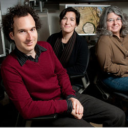 Stanford's Dan Edelstein, Nicole Coleman, and Paula Findlen