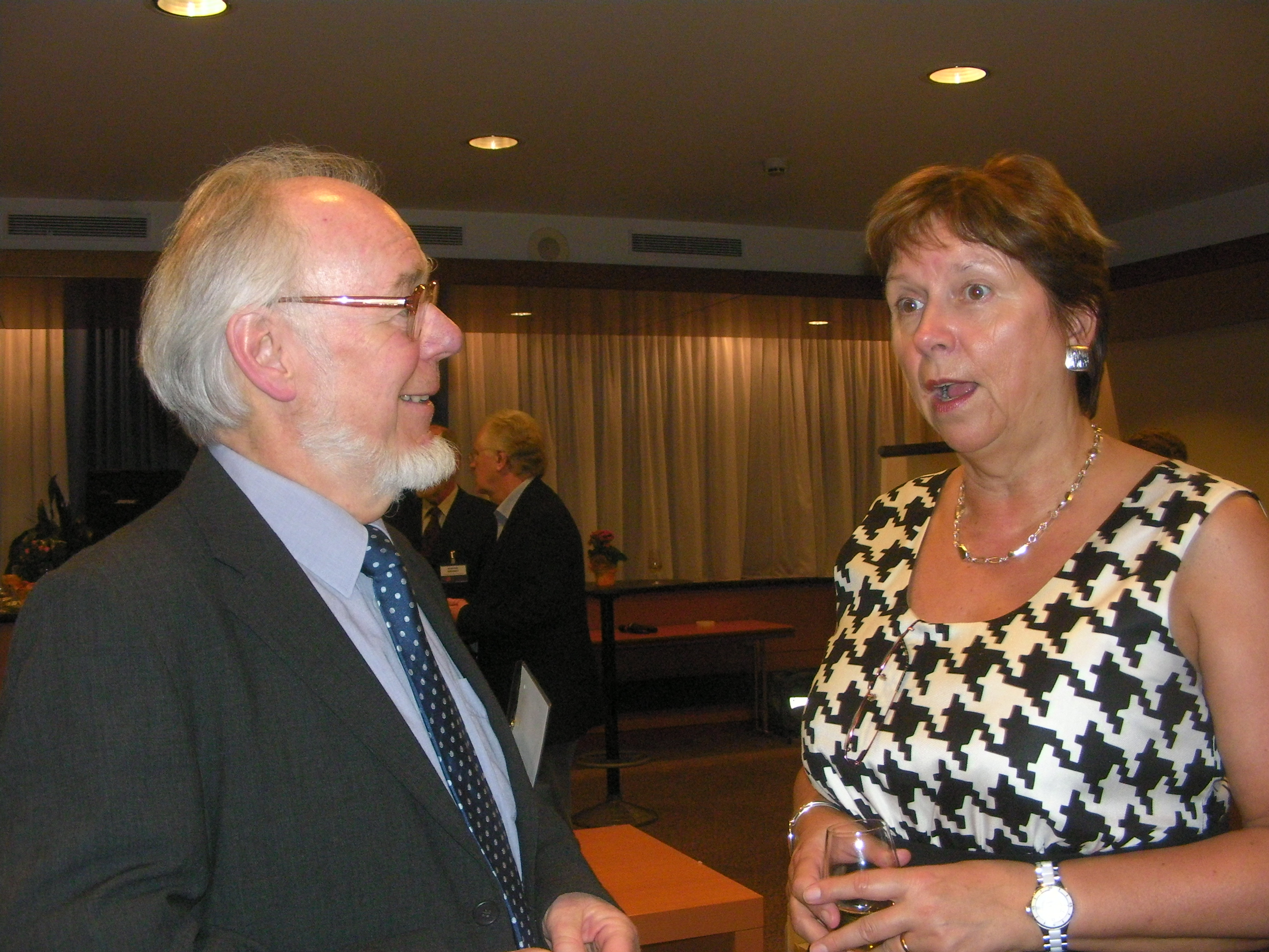 Brian Randell with Wendy Hall at ECSS 2009 in Paris