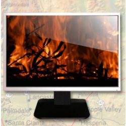 wildfire on computer screen