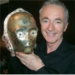 C-3PO and actor Anthony Daniels 