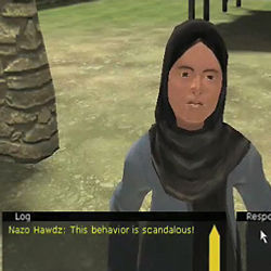 woman in First Person Cultural Trainer game