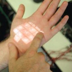 Skinput interface on hand