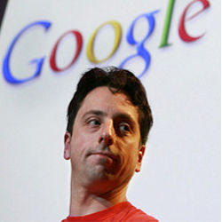 Google co-founder Sergey Brin participates in a panel discussion in February.