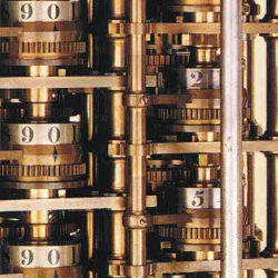 detail of a Babbage differential engine