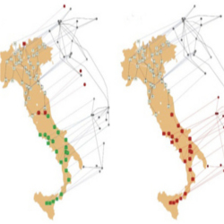 Cascading failure through an Italian power network 