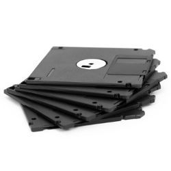 floppy disk stack