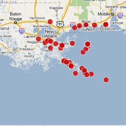 Gulf Coast incident map