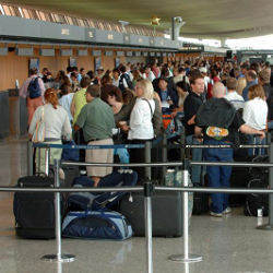 airport check-in line