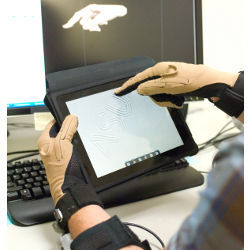 cyber gloves point to multi-touch display