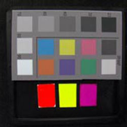 test swatches of HP's luminescent materials 