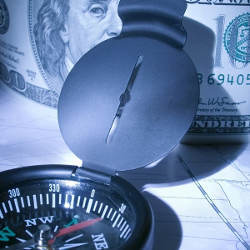 compass and money