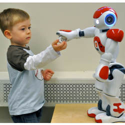 child and humanoid robot