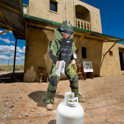 airman with water disruptor