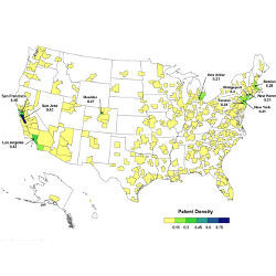 U.S. patent density