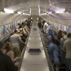 busy escalator