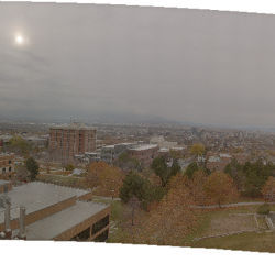 detail of panoramic image of Salt Lake Valley