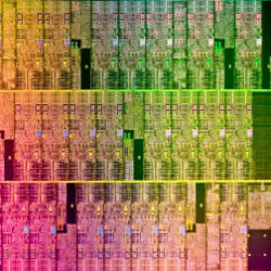 detail of Intel's Aubrey Isle processor die