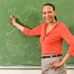 Female science teacher