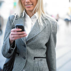 businesswoman with mobile phone