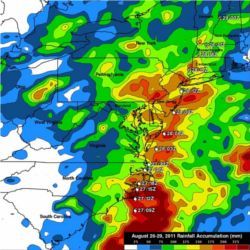 Irene rainfall mm