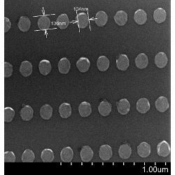 Scanning electron microscope image of tiny magnets