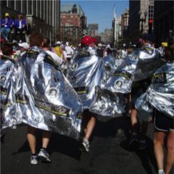 Marathon finish-line blankets