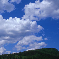 Clouds and mountaintop