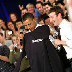 Obama and Zuckerberg