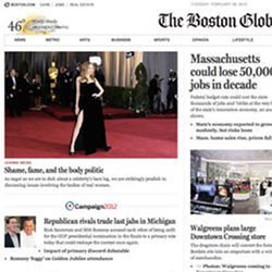 Boston Globe responsive navigation