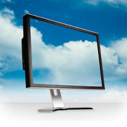 cloud and computer display