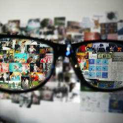 photos viewed through a pair of glasses