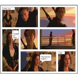 comic page generated from the movie 'Titanic'