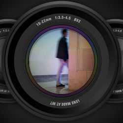 image in camera lense