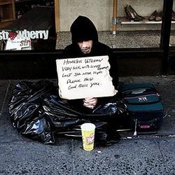 Homeless veteran